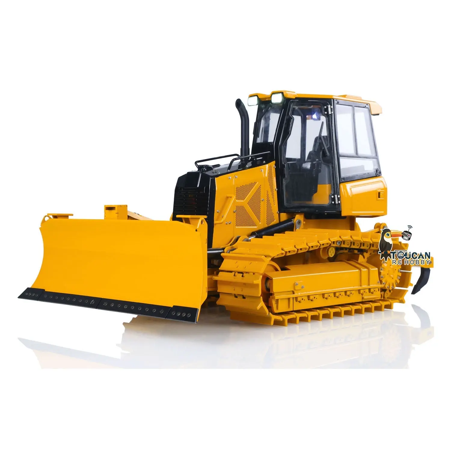 Metal 1/12 RC Bulldozer D3 Remote Control Hydraulic Engineering Vehicles 4CH Valve Construction Car Light Sound Flysky ST8 Radio 3S Battery