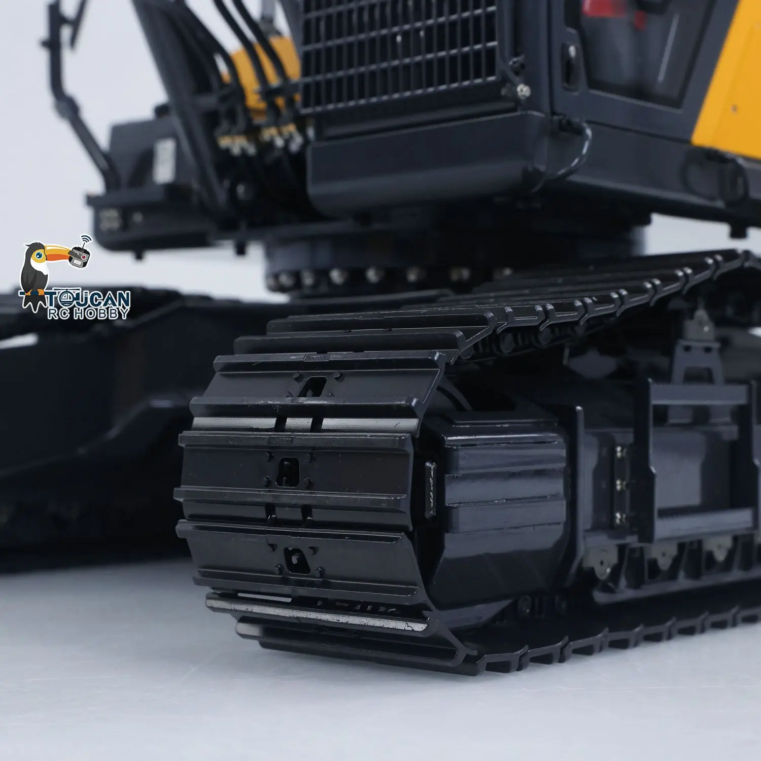 Metal 1/14 Remote Control Excavator E400 Pro 9CH Valves RC Hydraulic Digger Construction Vehicles Stainless Steel Arm Frsky Radio Cooling Fan