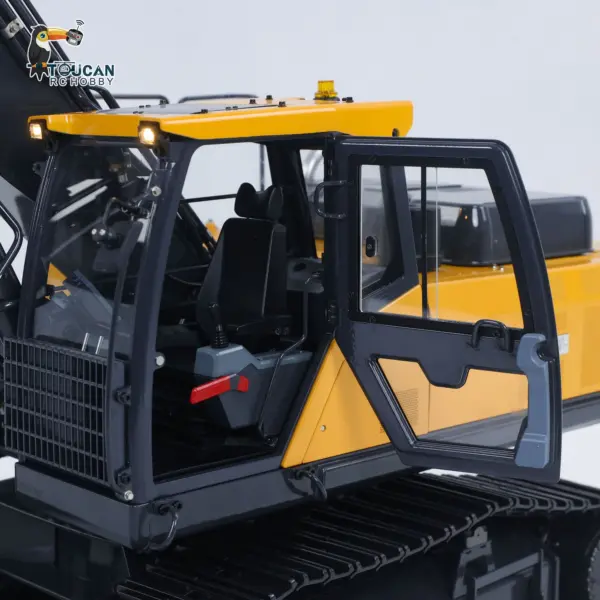 Metal 1/14 Remote Control Excavator E400 Pro 9CH Valves RC Hydraulic Digger Construction Vehicles Stainless Steel Arm Frsky Radio Cooling Fan