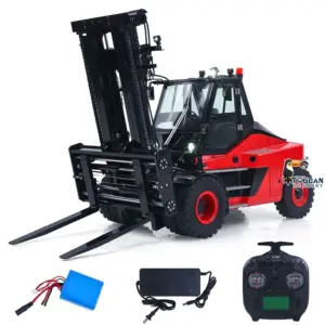 Kabolite 180-100 1/14 4X2 RC Metal Forklift 3-Way Vavles Hydraulic Construction Trucks Flysky ST8 Radio Light System Sound Battery