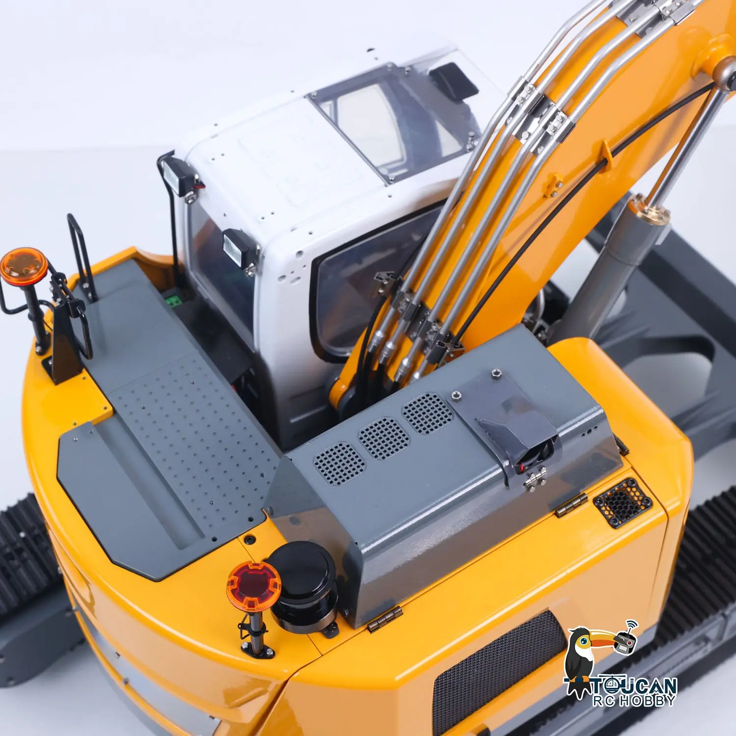 Metal 1/14 RC Hydraulic Tracked Excavator LR926 2Arms Remote Control Digger 4 way Valves Dual Pumps 2212 Brushless Motor RTR