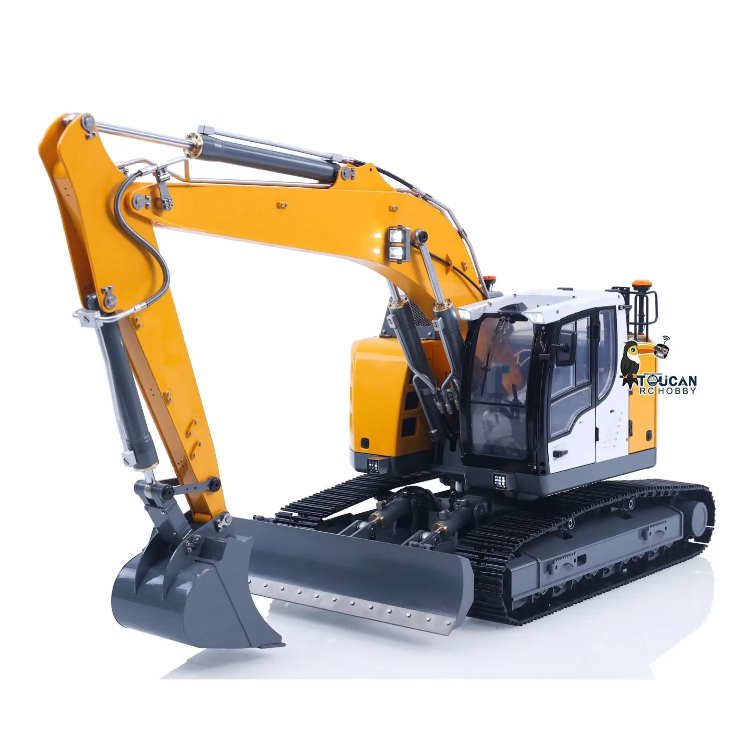Metal 1/14 RC Hydraulic Tracked Excavator LR926 2Arms Remote Control Digger 4 way Valves Dual Pumps 2212 Brushless Motor RTR