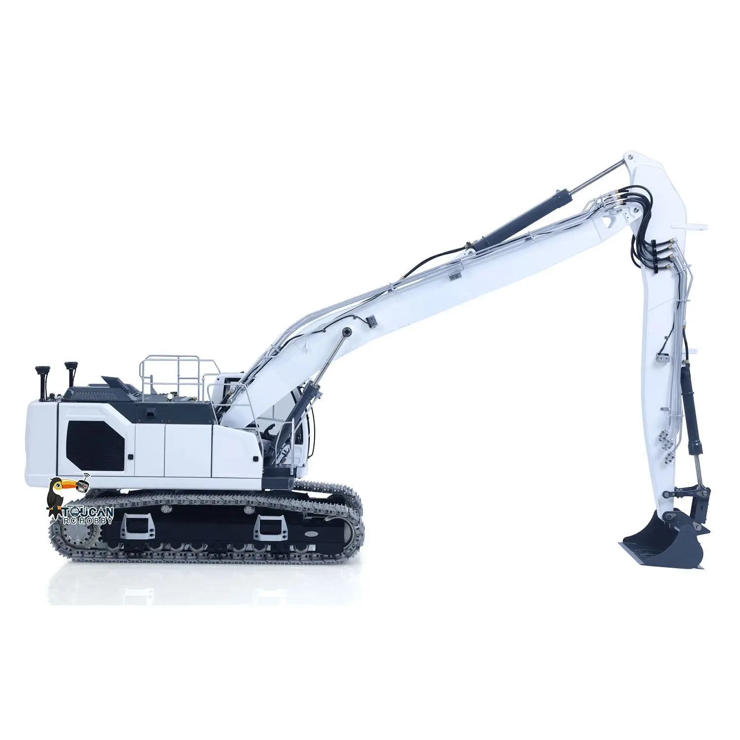 LESU 1/14 Metal RC Excavator AOUE LR945 Long-reach Hydraulic Digger Radio Control Construction Vehicles CNC Light 7CH Valve PL18EV LITE