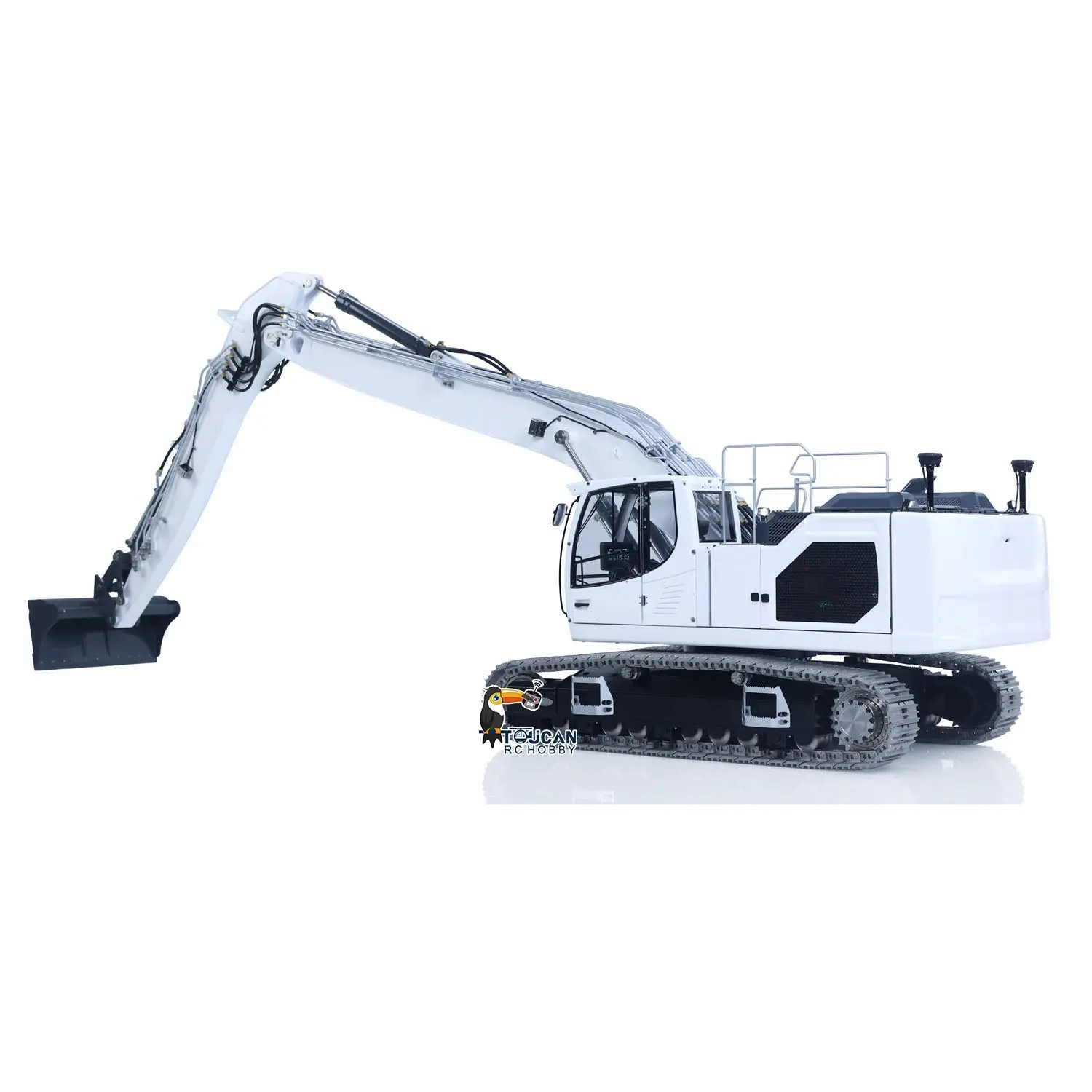 LESU 1/14 Metal RC Excavator AOUE LR945 Long-reach Hydraulic Digger Radio Control Construction Vehicles CNC Light 7CH Valve PL18EV LITE