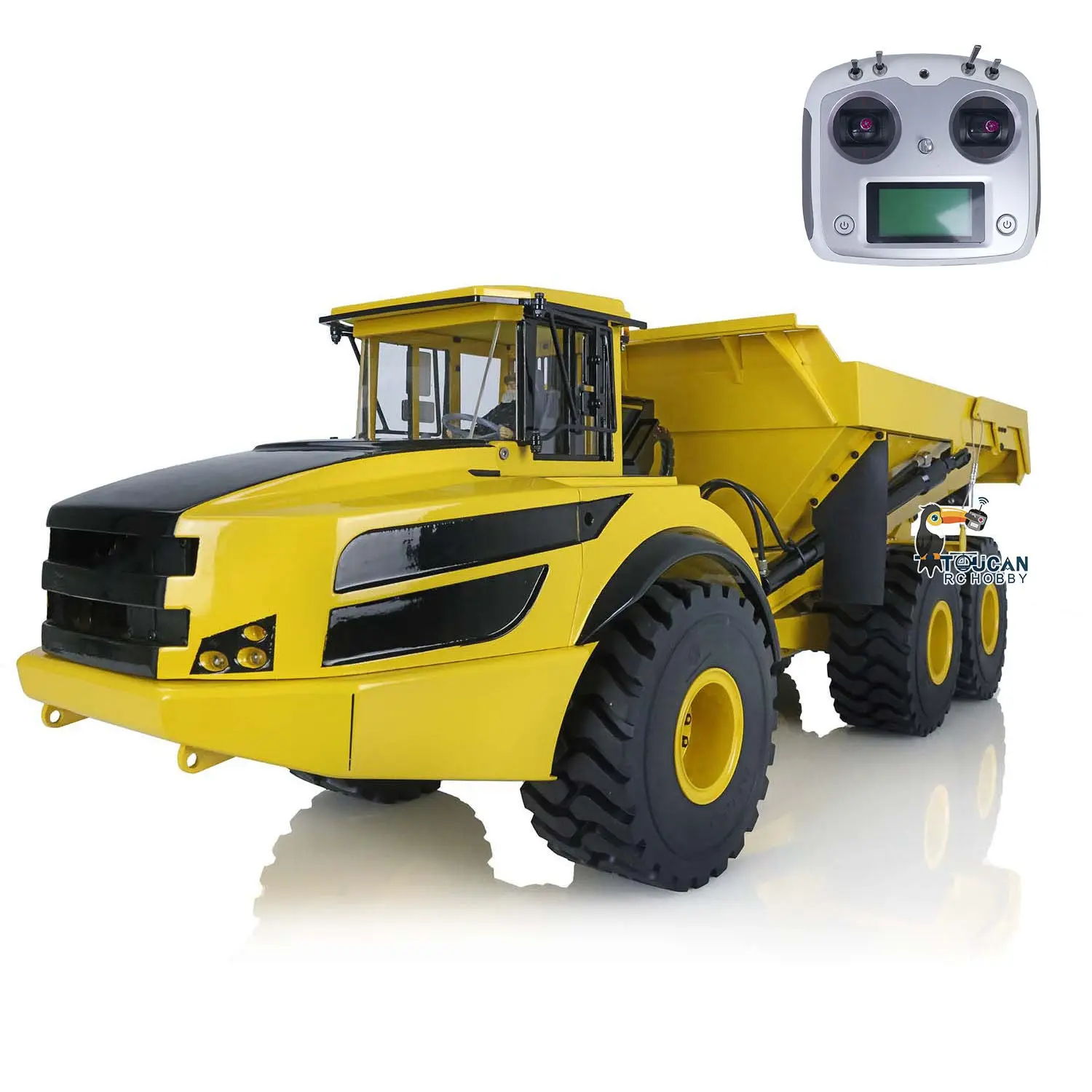 RC 1/14 Articulated Truck A40G 6x6 Metal Hydraulic Remote Control Dumper Toys Construction Vehicles Model Motor Servo Transmitter