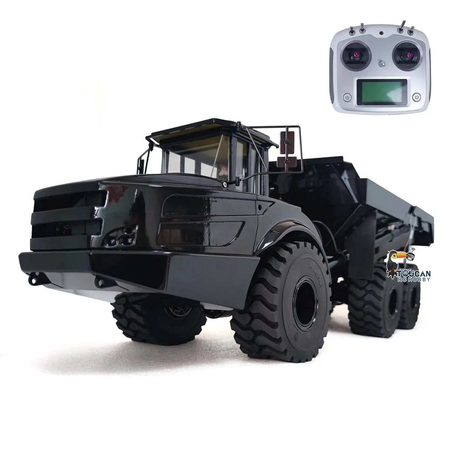 RC 1/14 Articulated Truck A40G 6x6 Metal Hydraulic Remote Control Dumper Toys Construction Vehicles Model Motor Servo Transmitter