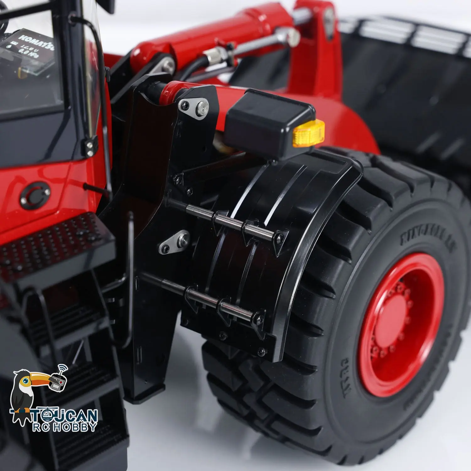 1/14 RC Metal Hydraulic Loader WA480 Whee1d Electric Construction Heavy Machine Quick Coupler Fork Bucket Light Sound ST8 Radio Battery