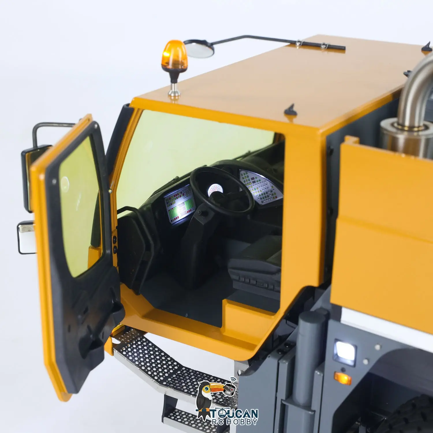 Eyewhale Metal 1/14 RC Mobile Crane Truck D1050 All Terrain Remote Control Hydraulic Construction Vehicles FlySky PL18EV Sound Light System