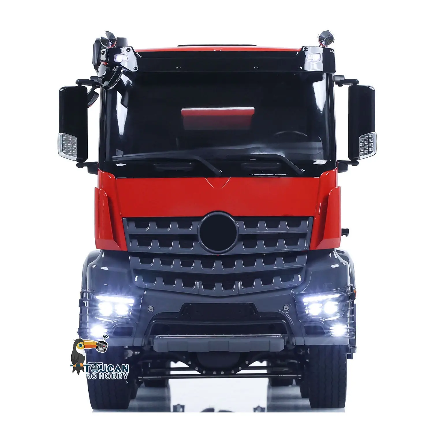 1/14 8x8 RC Hydraulic Dump Truck Metal Radio Control Tipper Car Model Sounds Lights 3-speed Differential Lock Axles ST8 for Adult
