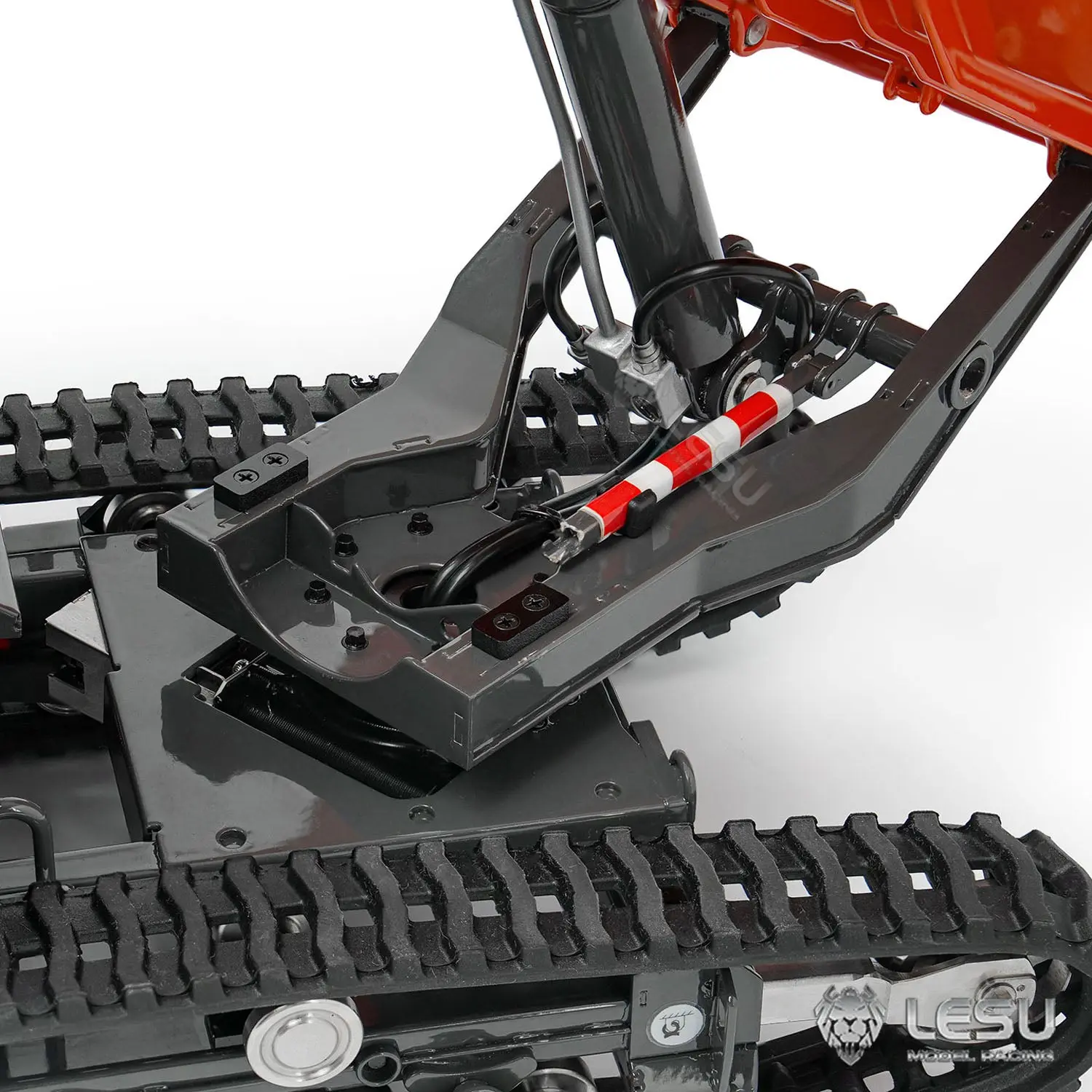 Metal LESU 1/14 RC Dump Truck KC300HR-5 Hydraulic Remote Control Tracked Tipper Car Model 180 Degree Rotation Openable Door Lights