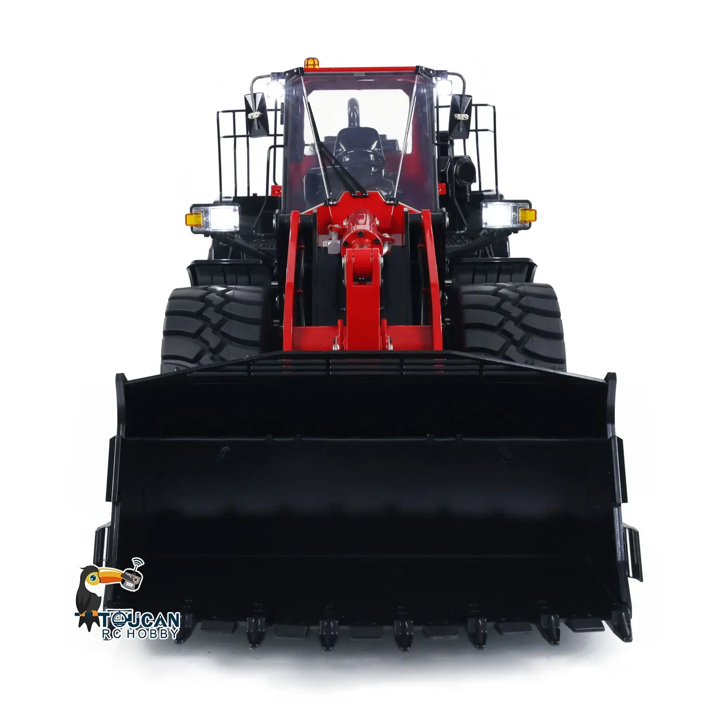 1/14 RC Metal Hydraulic Loader WA480 Whee1d Electric Construction Heavy Machine Quick Coupler Fork Bucket Light Sound ST8 Radio Battery