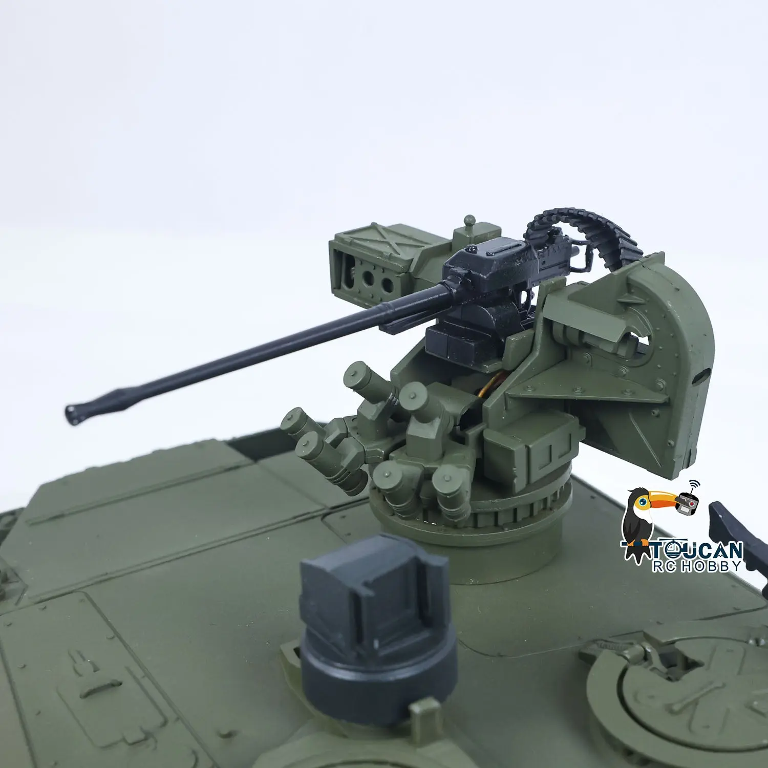 TOUCAN 1/16 Metal RC Tank 3889 German Leopard A6 360 Model Turret Barrel Recoil Infrared System Smoke Electric Periscope