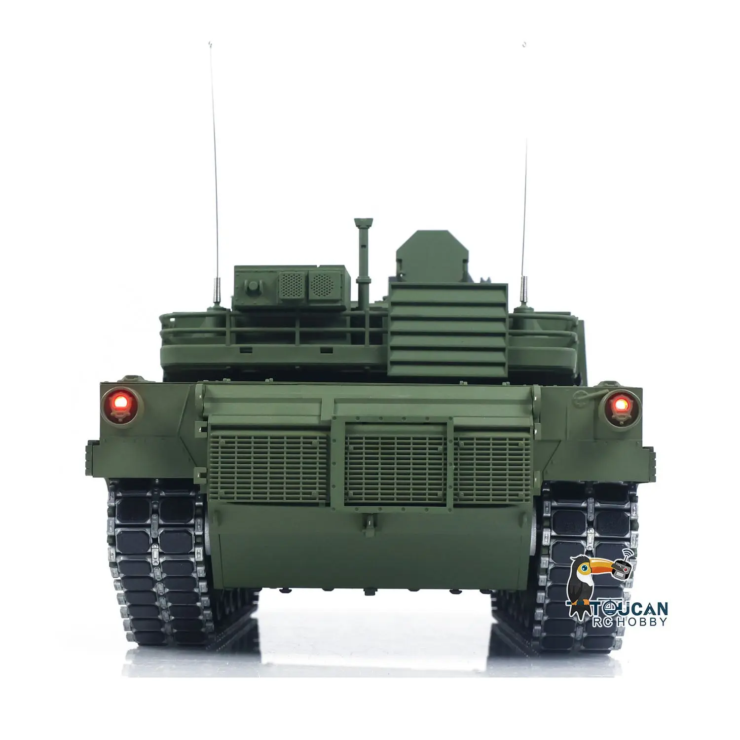 1/16 TOUCAN Remote Control Battle Tank 3918 Abrams M1A2 Metal Gearbox 360 Rotation Barrel Recoil Elevation Laser Aiming Light Smoke