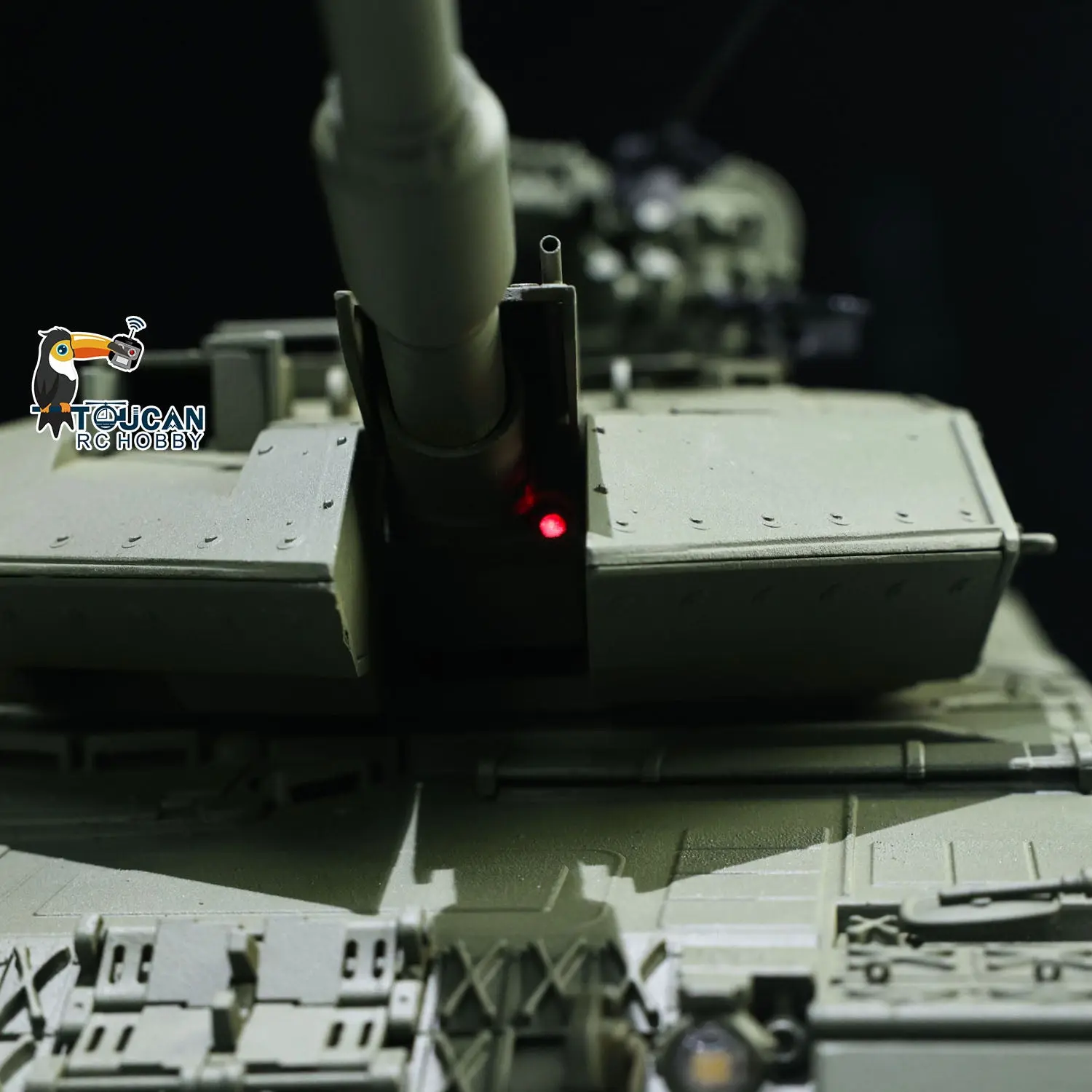 TOUCAN 1/16 Metal RC Tank 3889 German Leopard A6 360 Model Turret Barrel Recoil Infrared System Smoke Electric Periscope