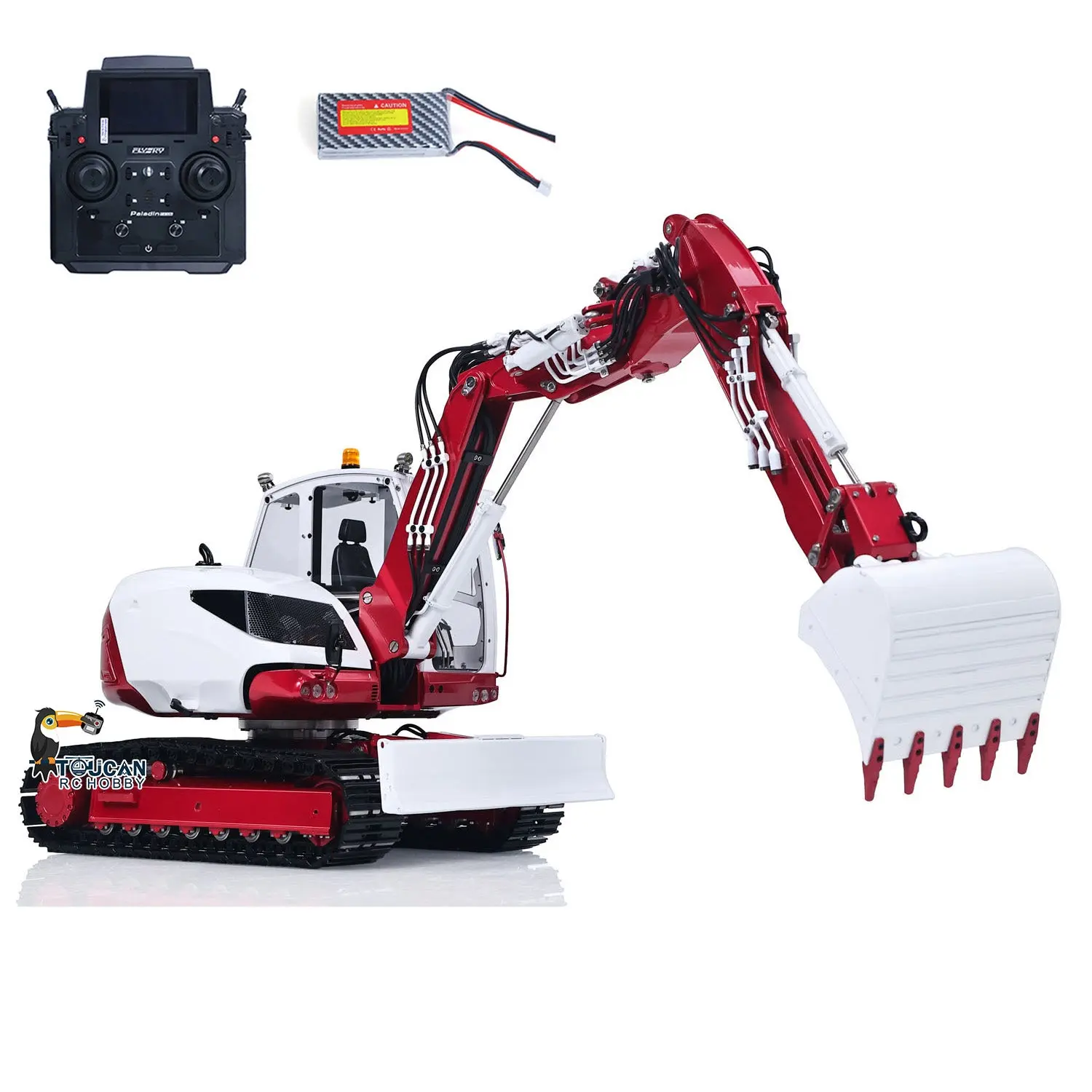 LESU 1/14 Metal RC Hydraulic Excavator MC15 4Arms Remote Control Digger 15MC 9 Valves Dual Pumps Light Sound PL18EV Lite