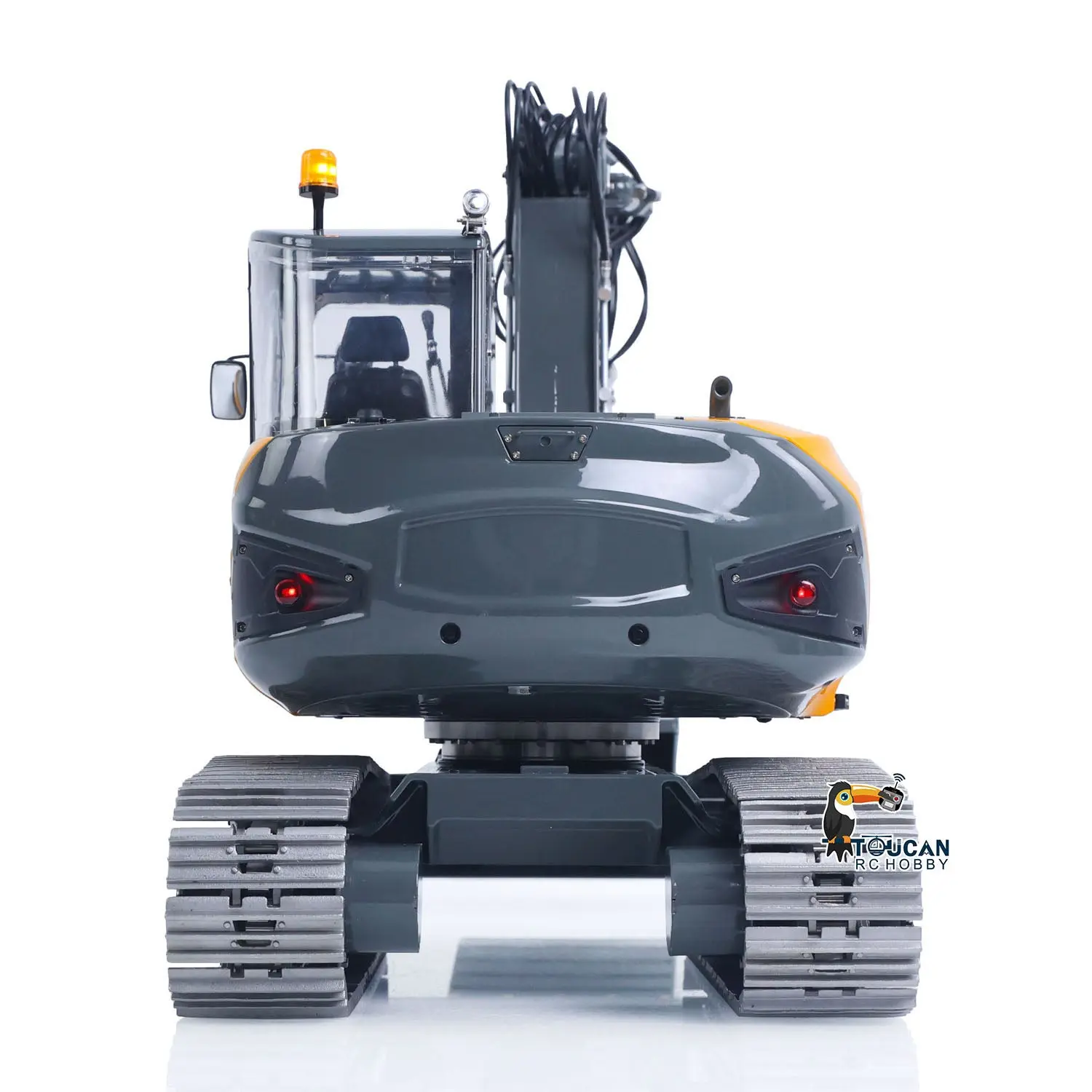 LESU 1/14 Metal RC Hydraulic Excavator MC15 4Arms Remote Control Digger 15MC 9 Valves Dual Pumps Light Sound PL18EV Lite