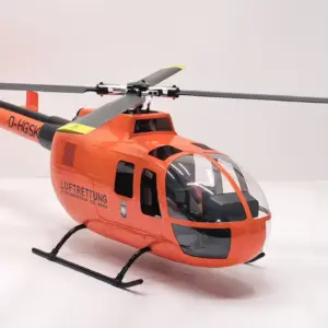 FLISHRC BO105 (MBB Bölkow Orange) RTF FL500 V2 500 Class/Size Scale RC Helicopter