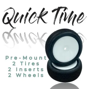 Pro-Motion  Quicktime 2wd 2.2” Front Tyres Pre-Mount White