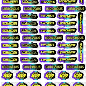 ERP144-10 Evolution Models 1/10th Sticker Sheet – 1 Sheet