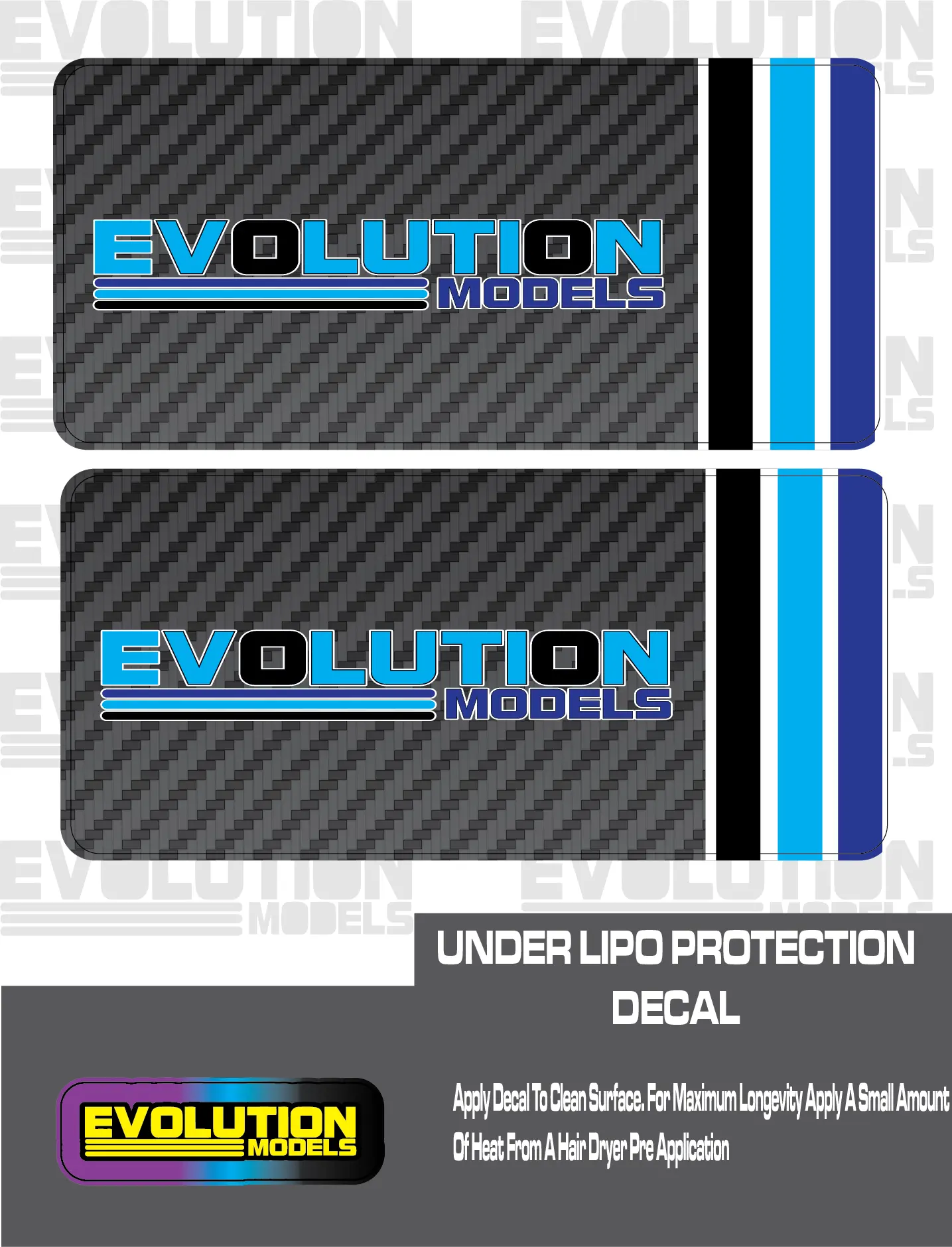 Evolution Models 1/10th Chassis Sensor Stickers – 2pcs