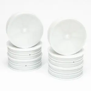 Centro 1/10 Dished Buggy Front 2wd Slim Flex Wheel - 3 Pairs (White)