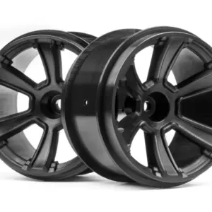 HPI Racing 6-Shot Mt Wheel (Black/2Pcs)