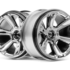 HPI Racing 6-Shot Mt Wheel (Chrome/2Pcs)