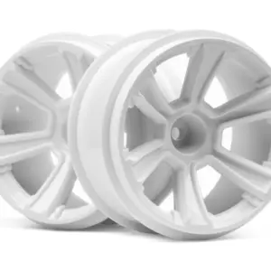 HPI Racing 6-Shot Mt Wheel (White/2Pcs)
