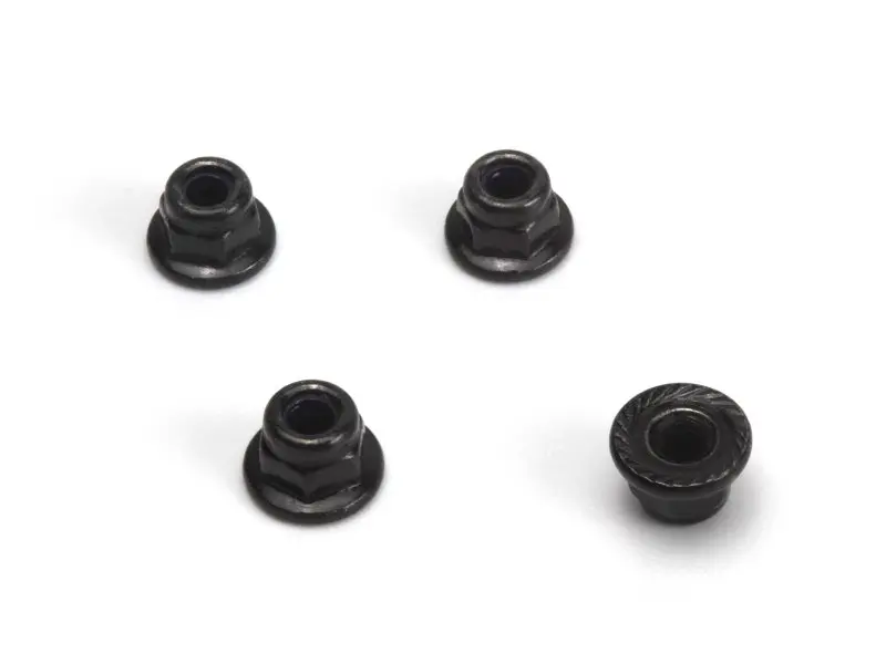 HPI Racing Flange Lock Nut M2.5 (Silver/4pcs)