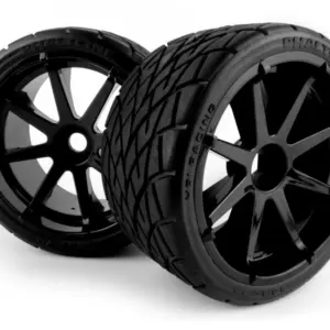 HPI Racing Mounted Phaltline Tire on 3256 Blast Black Wheel