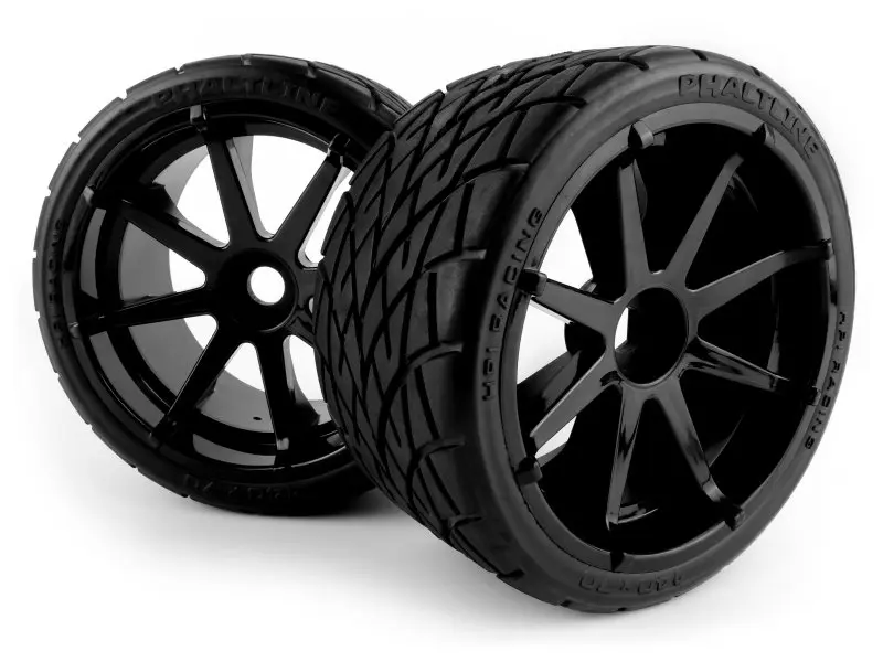HPI Racing Mounted Phaltline Tire on 3256 Blast Black Wheel
