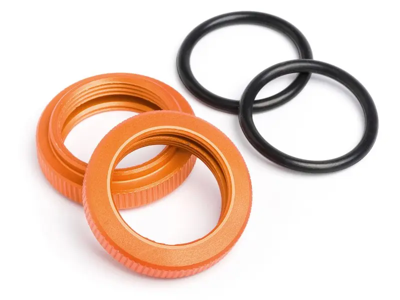 HPI Racing Shock Adjuster Nut 20Mm (Orange/2Pcs)