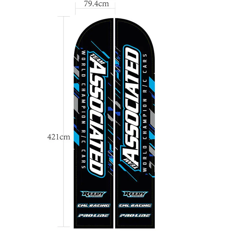 Team Associated 3ft Flag Fbs52-M-Double Flag & Pole