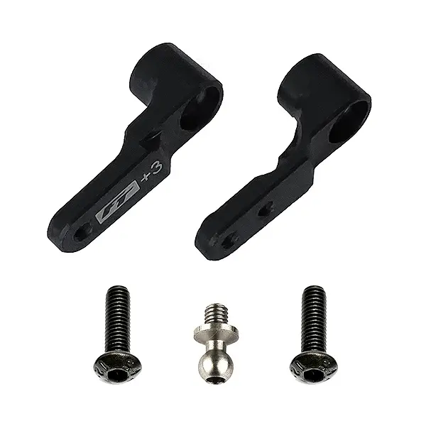 Team Associated B6.3 Ft Steering Bellcrank +3Mm Black
