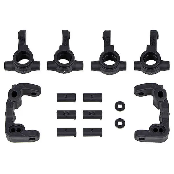 Team Associated Rc10B6.4 -1Mm Scrub Caster And Steering Blocks, Carbon