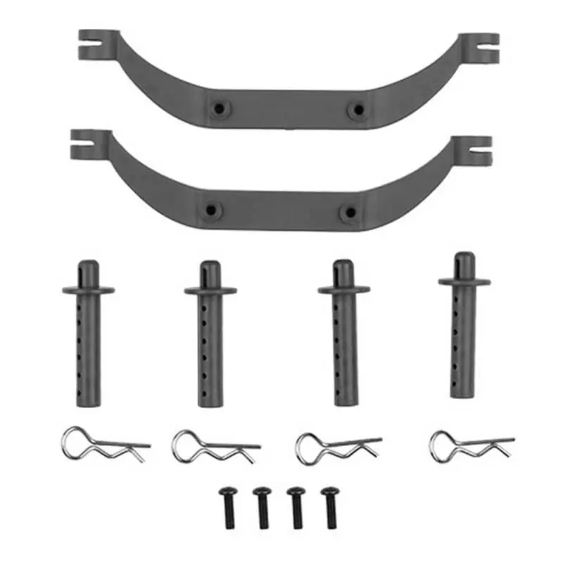 Team Associated Rival Mt10 Ft Body Mount Set, Grey