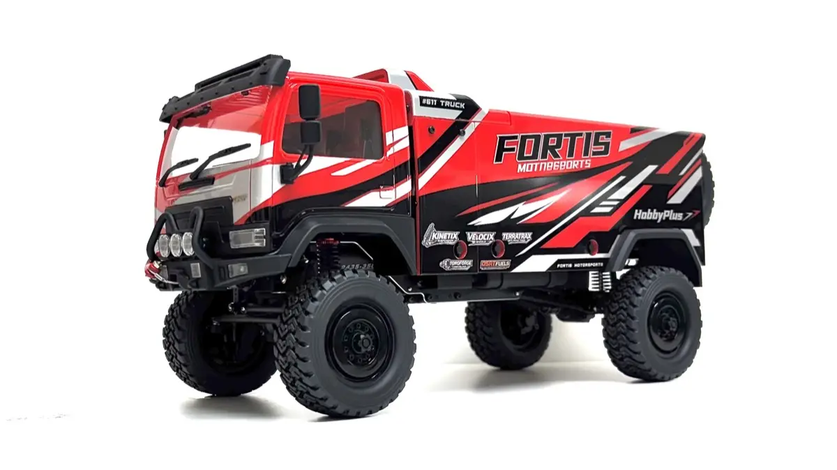 Hobby Plus 1:18 Rally Truck DKR-4 Fortis RTR - red