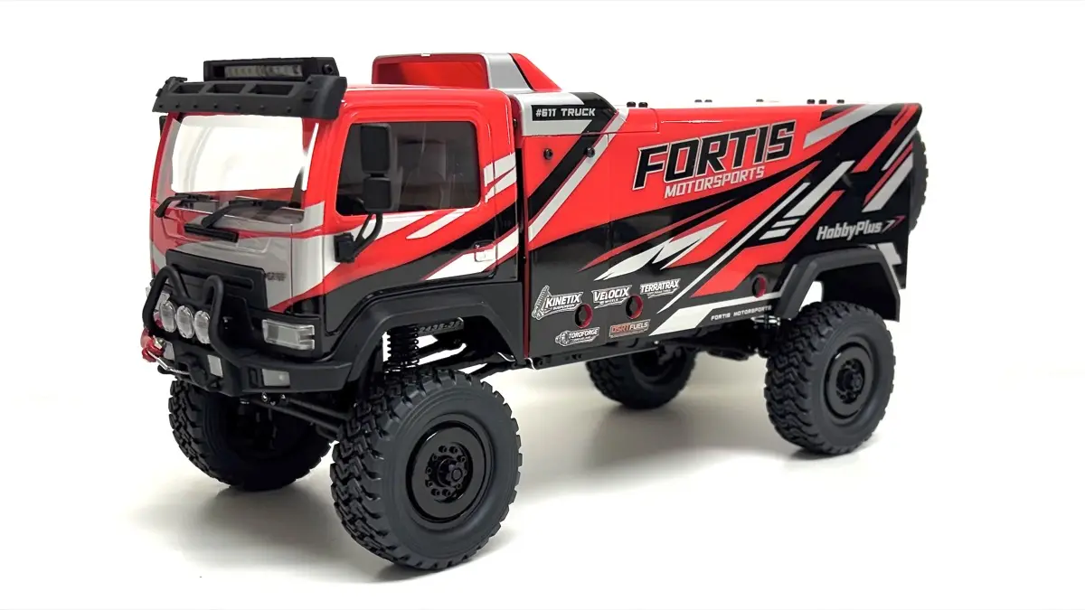Hobby Plus 1:18 Rally Truck DKR-4 Fortis RTR - red
