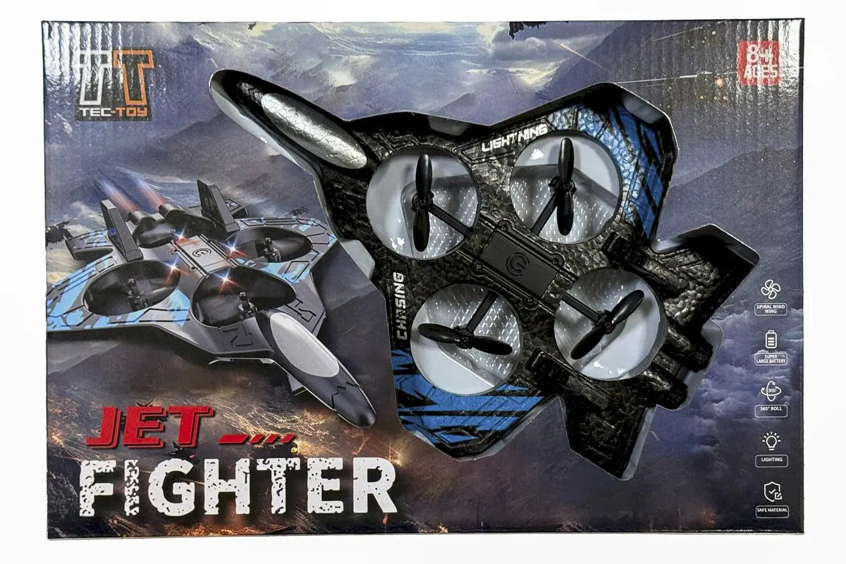 TEC-TOY F16 Jet Drone with Foam Body & Lights 2.4GHz 3.7V