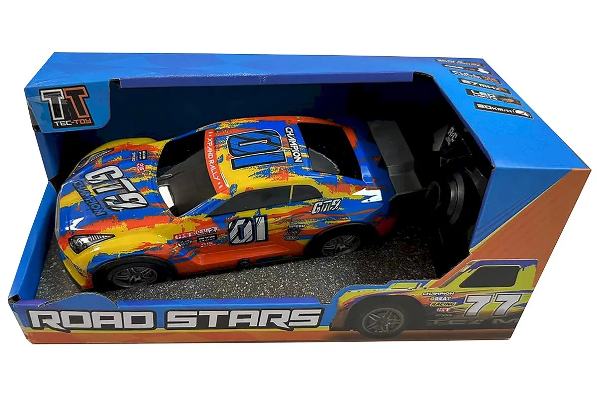 TEC-TOY Champion GT9 with Lights RC 1:22 2.4GHz - Yellow/Blue