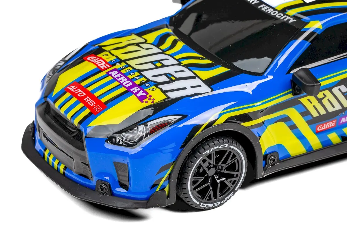 TEC-TOY Racer RC with Lights & Try Me 1:18 2.4GHz - Blue/Yellow