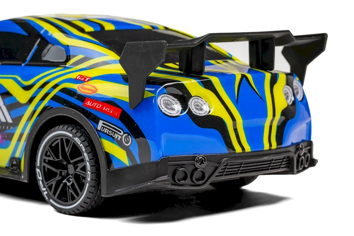 TEC-TOY Racer RC with Lights & Try Me 1:18 2.4GHz - Blue/Yellow