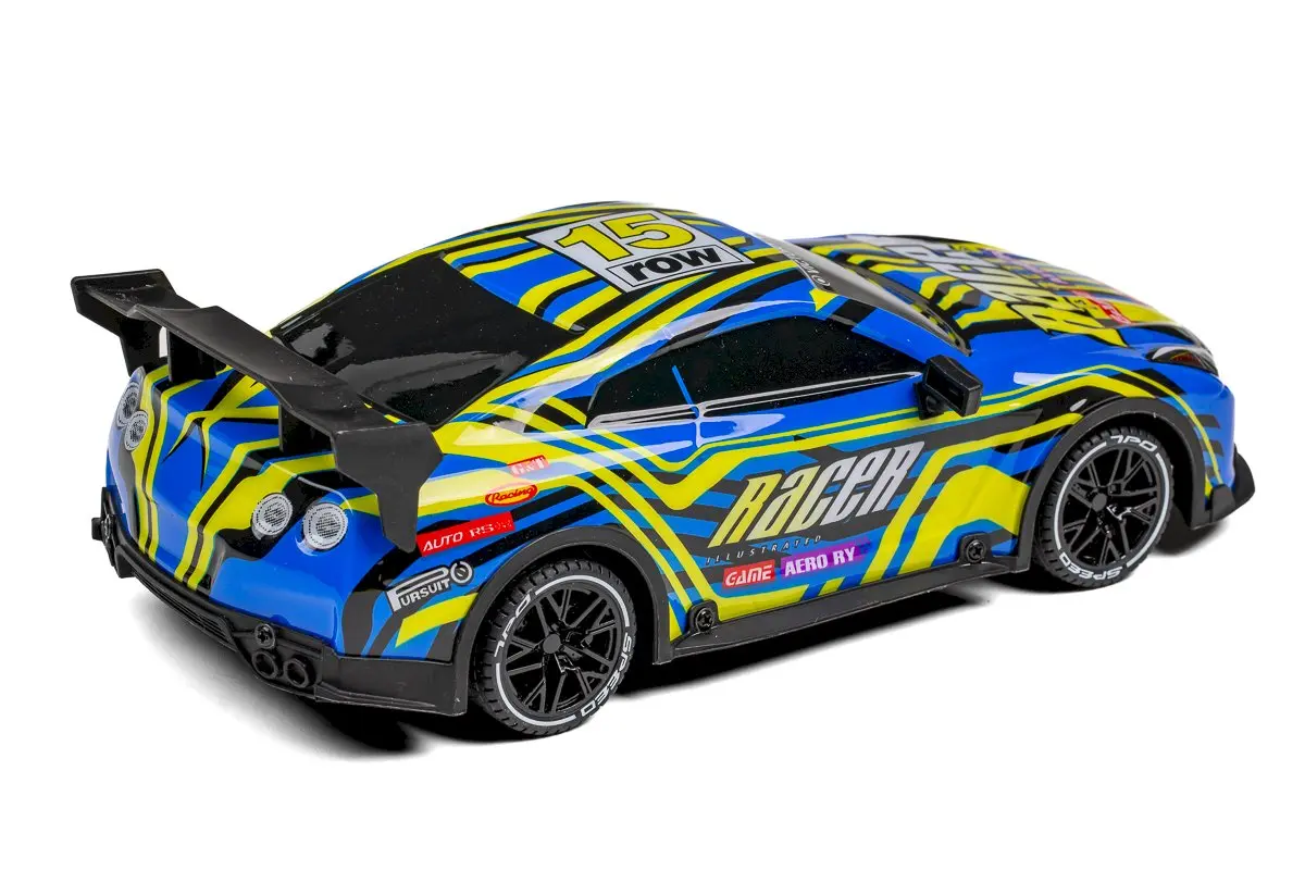 TEC-TOY Racer RC with Lights & Try Me 1:18 2.4GHz - Blue/Yellow