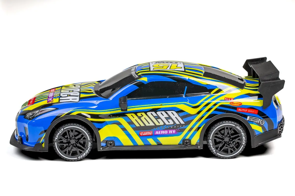 TEC-TOY Racer RC with Lights & Try Me 1:18 2.4GHz - Blue/Yellow