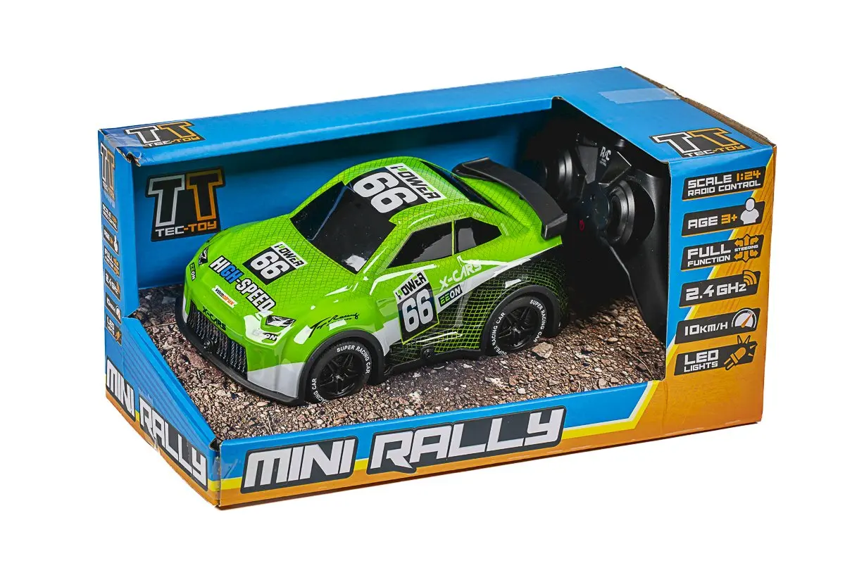 TEC-TOY Mini Rally RC with Lights 1:24 2.4GHz - Green
