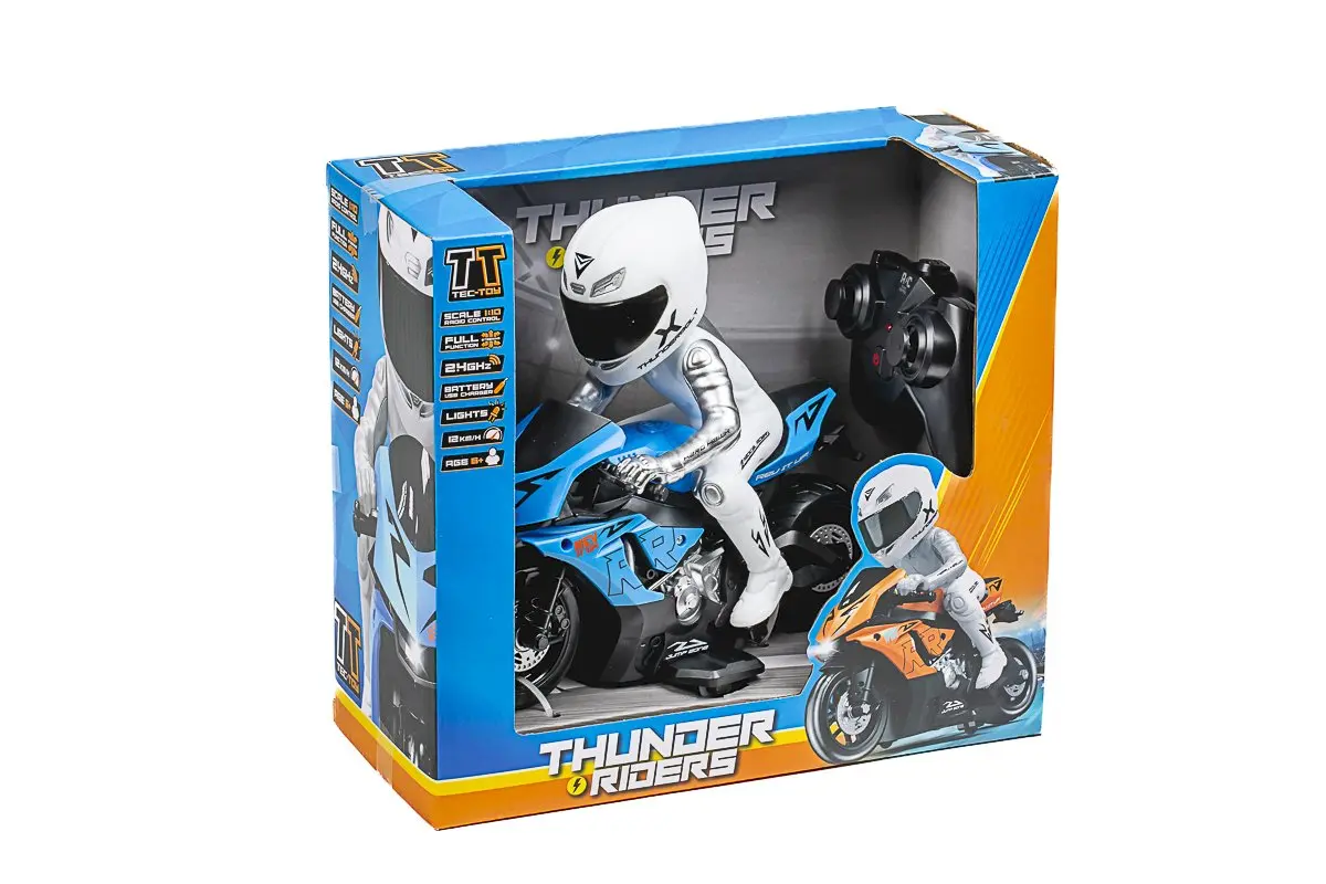 TEC-TOY Motorcycle T-R RC with Lights 1:10 2.4GHz 3.7V - Blue
