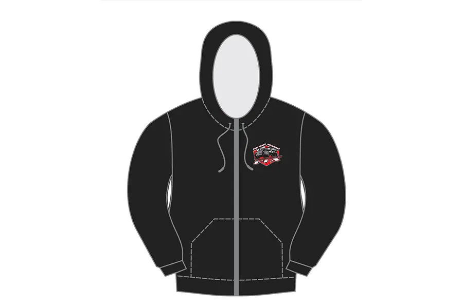 FTX Badge Logo Brand Zipped Hoodie Black – Small