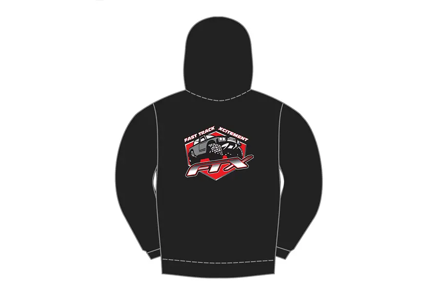 FTX Badge Logo Brand Zipped Hoodie Black – Small