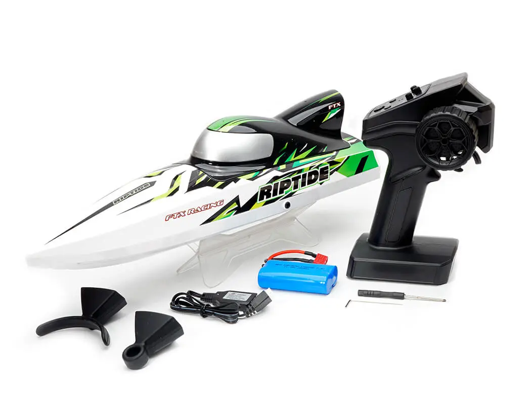 FTX Riptide Turbojet Brushless R/C Speed Boat 41cm – Green