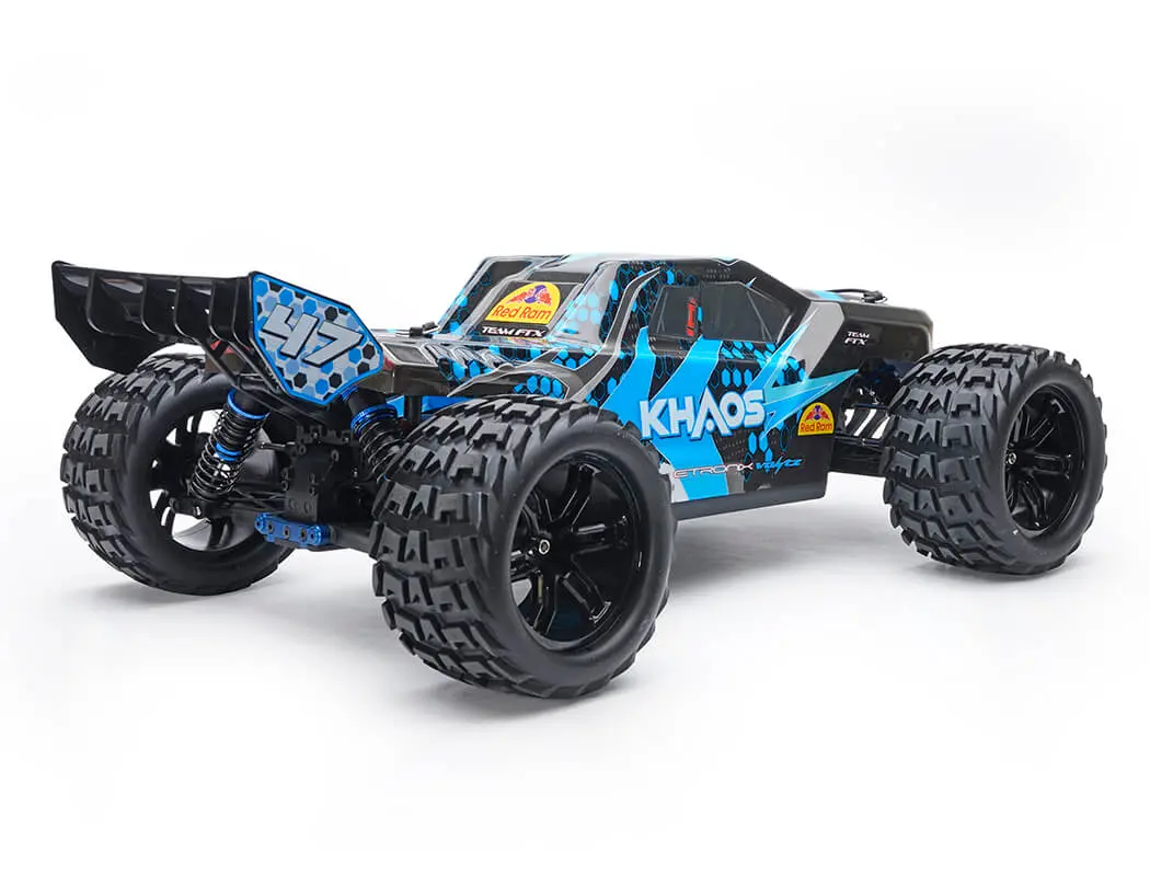 FTX Khaos 1/10 Brushless 4WD Truggy RTR with 3S LiPo and Charger – Blue